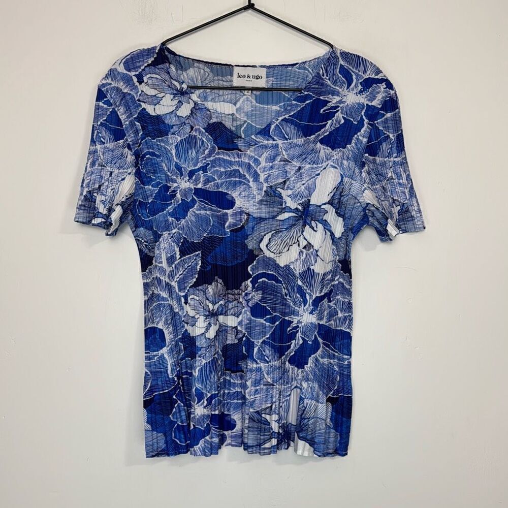 Leo & Ugo Paris Floral Crinkle Top 2